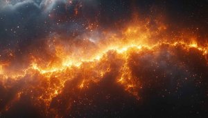 Fiery Galaxy 4K Wallpaper - Space Nebula Desktop Background Free
