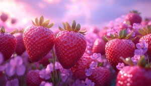Strawberry Field 4K Wallpaper: Fresh Fruit Desktop Mobile Background