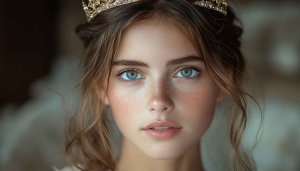 Beautiful Woman with Crown 4K Desktop Wallpaper Mobile Background Free