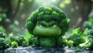 Funny Broccoli Character 4K Wallpaper for Desktop and Mobile