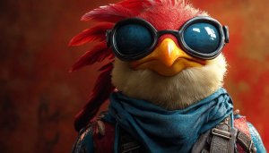 Cool Chicken Art 4K Desktop Background, Free Funny Bird Wallpaper