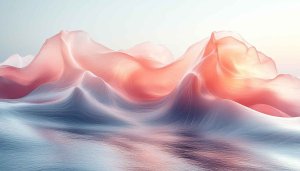 Abstract Mountain Waves Art 4K Desktop Background Free Wallpaper