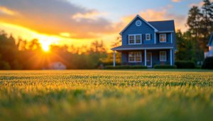 Cozy House at Sunrise Mobile Background Free 4K Wallpaper
