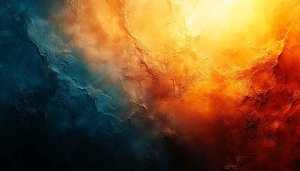 Abstract Art 4K Wallpaper: Teal, Orange, Red Color Desktop Background