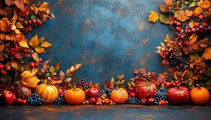 Autumn Harvest Still Life Wallpaper for Desktop and Mobile Backgrounds