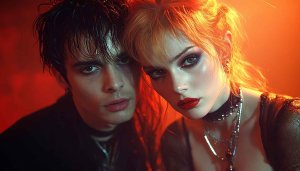 Gothic Couple Aesthetic Wallpaper, Free Romantic Dark Glamour Background