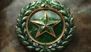 Green Star Emblem 4K Desktop Backgrounds, Free Mobile Wallpaper