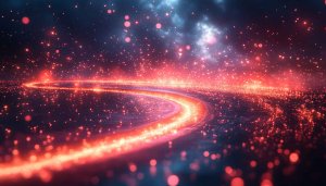 Abstract Galaxy Red Light Trail 4K Desktop Background Wallpaper