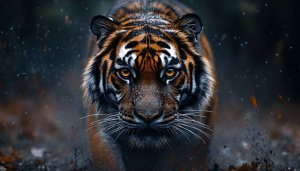 Majestic Tiger Face Close Up 4K Mobile Phone Wallpaper