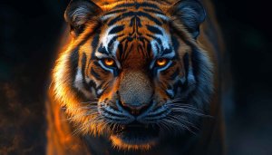 Intense Tiger Portrait 4K Wallpaper - Free Desktop Background