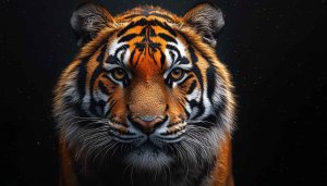 Majestic Tiger Face Portrait Wallpaper 4K for Desktop Backgrounds