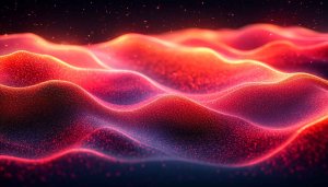 Abstract Red Waves Art 4K Desktop Background Mobile Wallpaper