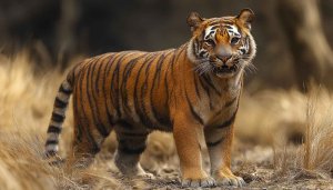 Bengal Tiger Portrait Wallpaper 4K Desktop Background - Wildlife Animal