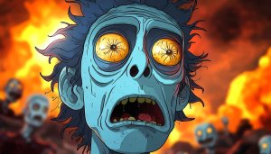 Rick and Morty Zombie Apocalypse 4K Desktop Background Wallpaper
