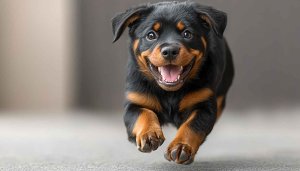Cute Rottweiler Puppy Running 4K Desktop Mobile Wallpaper Background Free
