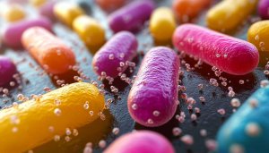 Colorful Bacteria Cells Microscopic Mobile Wallpaper Biology Illustration