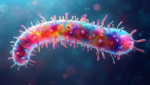 Colorful Bacteria Cell Microbiology 4K Desktop Wallpaper Background