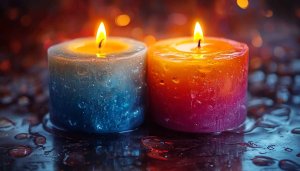Two Burning Candles 4K Desktop Background Holiday Mobile Wallpaper