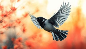 Flying Bird Autumn Wallpaper 4K Desktop Background Free High Resolution