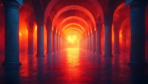 Mystical Hallway 4K Wallpaper for Desktop and Mobile Backgrounds