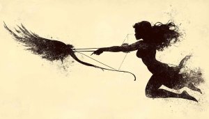 Silhouette Archer Mobile Wallpaper - Free Fantasy Desktop Background Art