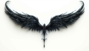 Dark Angel Wings Aesthetic Wallpaper 4K | Gothic Mobile Background