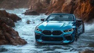 BMW M8 Convertible 4K Wallpaper: Ocean Adventure Desktop Background