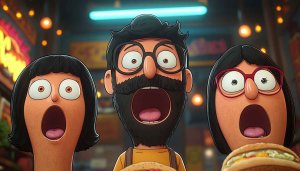 Bob's Burgers Family Shocked Cartoon Wallpaper - Free Mobile Background