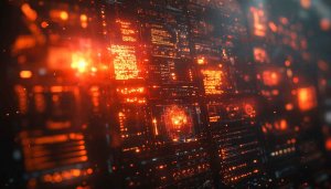 Orange Technology Circuitry 4K Desktop Background | Futuristic Mobile Wallpaper