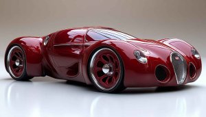 Red Bugatti Concept Car Free Wallpaper for Desktop Background 4K