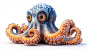 Adorable Cartoon Octopus Wallpaper - Free Mobile Background and Desktop Art