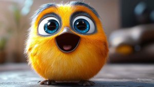 Cute Cartoon Bird Character 4K Wallpaper Desktop Mobile Background