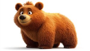 Cute Cartoon Bear Character Wallpaper - Animated Animal Background