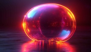 Glowing Orb HD Wallpaper: Neon Pink & Blue 4K Desktop Background