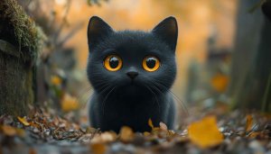 Cute Black Cat Wallpaper: Aesthetic Kitten Desktop Backgrounds in 4K