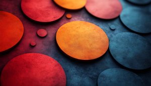 Abstract Red Orange Blue Circles 4K Desktop Mobile Wallpaper