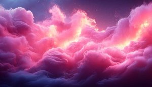 Dreamy Pink Cloudscape 4K Mobile Wallpaper, Fantasy Art Background