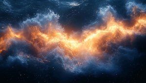Fiery Nebula Galaxy Space 4K Desktop Background Mobile Wallpaper