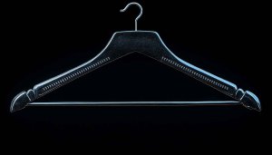 Minimalist Clothes Hanger Black Background 4K Desktop Mobile Wallpaper