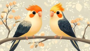 Cute Cockatiel Parrots Mobile Wallpaper - Free Bird Background Images