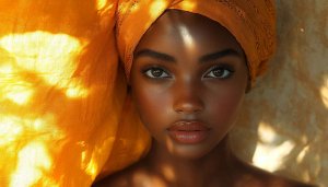 Stunning Dark Skin Woman Portrait Mobile Wallpaper Free HD