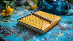 Yellow Notebook Aesthetic Background for Desktop Wallpaper Free