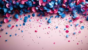 Pastel Confetti Mobile Background, Pink Blue Confetti Desktop Wallpaper