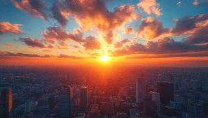Cityscape Sunset 4K Desktop Wallpaper - Free Mobile Backgrounds