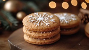 Christmas Snowflake Cookies Festive Mobile Wallpaper Desktop Background