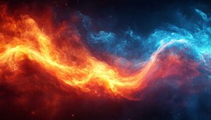 Fiery Nebula Cosmic Space 4K Desktop Wallpaper Mobile Background