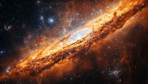Orange Galaxy Nebula 4K Desktop Backgrounds Free Mobile Wallpaper