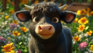 Cute Cartoon Cow Wallpaper 4K Desktop Background Free Mobile Wallpaper