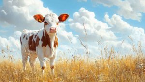 Cute Cow Calf 4K Desktop Wallpaper Free Farm Animal Background