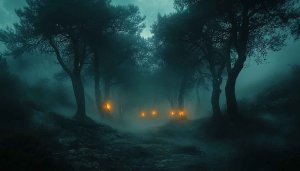 Mystical Foggy Forest 4K Wallpaper for Desktop & Mobile